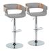 Wade Logan Gracen Swivel Adjustable Height Bar Stool Upholstered/Metal in Brown | 21.75 W x 18.25 D in | Wayfair 697A5D28A55F4B6298ECA34BF2764CF9