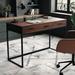 Huddleston Martha Stewart 3 Drawer Home Office Desk w/ Metal Frame & Hardware Wood/Metal in Brown | 30.25 H x 47.25 W x 19.75 D in | Wayfair