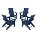 POLYWOOD® Modern Plastic Adirondack Chair in Blue | 35.75 H x 29 W x 35.75 D in | Wayfair PWS765-1-NV
