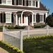 Outdoor Essentials Alexandria 42 in. x 8 ft. Cut Scalloped Vinyl Picket Fence Panel Vinyl in White | 42 H x 96 W x 3.87 D in | Wayfair 144736