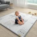 Uanlauo Baby Play Mat, 47"x47" Foldable & Reversable Play Mat, 0.4" Thick Waterproof Foam Play Mat Foam | 0.4 H x 47 W x 47 D in | Wayfair