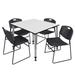 Regency Romig Kee 42" L Breakroom Table & Chair Set Plastic | 34 H x 42 W x 42 D in | Wayfair TB4242WHAPGY44BK