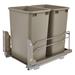 Rev-A-Shelf Double Pull Out Trash Can 35 Qt w/ Soft-Close Stainless Steel in Brown | 19 H x 14.38 W x 22.25 D in | Wayfair 53WC-1835SCDM-212