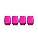 Godinger Silver Art Co Veneto Stemless Wine Glass Crystal in Pink | 4.4 H x 3.25 W in | Wayfair 29003