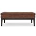 17 Stories Caraquet Faux Leather Bench Faux Leather/Wood/Leather in Brown | 17.4 H x 44.7 W x 15.4 D in | Wayfair 4A52489FA6CE49ED9452323F093CDE2B