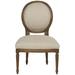 Vanguard Furniture Genevieve Dining Side Chair Wood/Upholstered in Gray/White | 39 H x 21 W x 24 D in | Wayfair V283S_Hampton_154848