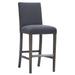 Vanguard Furniture Gin Fizz 31" Bar Stool Upholstered in Brown | 46 H x 20 W x 25.5 D in | Wayfair 5500-BS_Marquis_153565_9BkSvNailhead_ABKickplate