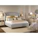 Vanguard Furniture Emma King Bed Upholstered/Polyester in Gray | 66.5 H x 83 W x 92 D in | Wayfair V1728K-HF_Hampton_154265_9SSNailhead