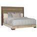 Vanguard Furniture Thom Filicia Home Century Club King Bed Wood & Upholstered in White/Brown | 65 H x 88.5 W x 85.5 D in | Wayfair