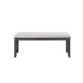 Winston Porter Jackins 46" Bench-Brown Solid + Manufactured Wood/Polyester/Wood in Gray | 19 H x 46 W x 16.5 D in | Wayfair