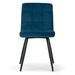 Brayden Studio® Bolick Tufted Metal Side Chair in Upholstered/Velvet/Metal in Blue | 32.5 H x 17 W x 22 D in | Wayfair