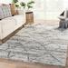 Gray/White 96 x 60 x 0.88 in Area Rug - Isabelline One-of-a-Kind Selim Hand-Knotted New Age Area Rug in Gray | 96 H x 60 W x 0.88 D in | Wayfair