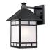 Loon Peak® Erving 1 - Bulb Integrated LED Outdoor Wall Lantern Glass/Metal in Black | 10.5 H x 7 W x 8.25 D in | Wayfair LOPK5599 42535845