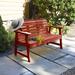 Beachcrest Home™ Midwest Plastic Garden Outdoor Bench Plastic in Red | 34" H x 48.5" W x 25" D | Wayfair D3C1E4D47BEC4DEE9864C46EE43C0C3A