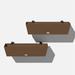 Veradek Pure Series Railing Planter Plastic in Brown | 9 H x 36 W x 10 D in | Wayfair WBRLV36E-2PK