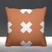 Latitude Run® Maluhia Geometric Criss Cross Shape Indoor/Outdoor Pillow Polyester/Polyfill in White | 17" x 17" | Wayfair