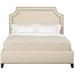 Vanguard Furniture Audrey/Asher Queen Bed Upholstered/Polyester in White/Brown | 56 H x 67 W x 88 D in | Wayfair 507BQ-PF_CasaBlanca_153529_Tapered