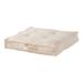 Archie & Oscar™ Longwood Square Pillow Dog Bed Polyester/Recycled Materials in White/Brown | 5 H x 24 W x 24 D in | Wayfair