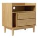 Wade Logan® Gheorghe 2 - Drawer Nightstand Wood in Brown/Green | 26 H x 25 W x 16 D in | Wayfair ECE86119BF874295AA1A4EA8C279FDF1