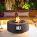 Latitude Run® 30 Inch Outdoor Propane Fire Pit Gas Table 50,000 BTU Auto-Ignition Gas Fire Pit & Tank Holder W/Weather-Resistant Pit Cover | Wayfair