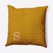 Wade Logan® Auggie Modern Monogram Indoor/Outdoor Throw Pillow Polyester/Polyfill blend in Yellow | 20 H x 20 W x 7 D in | Wayfair