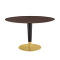 Everly Quinn Zinque Dining Table Wood/Metal in White/Brown | 29.5 H x 47 W x 47 D in | Wayfair C28289E036EF45F8B63C4C9AC516A4EE