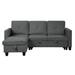 Gray Sectional - Latitude Run® 82.5" Wide Velvet Reversible Sleeper Sofa & Chaise Velvet | 33.5 H x 82.5 W x 60 D in | Wayfair