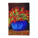 Red Barrel Studio® Potted Geraniums Kitchen Towel Terry in Black/Red | 25 H x 16 W in | Wayfair 4616C85E744142FD8A24E81159122276