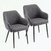 Corrigan Studio® 2 Piece Chair Set Wood/Upholstered/Fabric in Gray | 32.9 H x 17.7 W x 17 D in | Wayfair 94F61EC8DA3B4E269B606BB5B96C4709