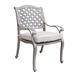 Canora Grey Patio Dining Armchair w/ Cushion in Gray | 37 H x 26 W x 24 D in | Wayfair 333E82F7C03D49C1B7D3284E628748F8