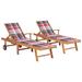 Wildon Home® Allayah Outdoor Chaise Lounge Wood/Solid Wood in Brown/White | 23.4 W x 76.8 D in | Wayfair A32BAA154A6E462BA483D72DEF557ACF