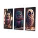 Redwood Rover Cute Knitted Valentine Heart Owl I 3 Pieces Canvas in White | 28 H x 36 W x 1 D in | Wayfair CBCCBEF4E4CB4519B0736D571871CFF9