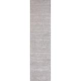 Gray 120 x 30 x 0.25 in Area Rug - Isabelline Striped Handmade Hand Tufted Runner 2'6" x 10' Wool/Cotton Area Rug in Wool/Cotton | Wayfair