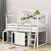 Harper Orchard Hordville Twin Size Three Drawers Wooden Loft Bed w/ Cabinet in White | 80 H x 41 W x 75 D in | Wayfair
