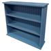 Millwood Pines Alekos Bookcase Wood in Blue | 32 H x 36 W x 10 D in | Wayfair 9037AE26561B41729C41374E80B56820