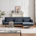 Multi Color Sectional - Corrigan Studio® Laakea 2- Piece Upholstered Chaise Sectional Linen, Solid Wood | 30.7 H x 94.5 W x 59.5 D in | Wayfair