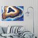 Ivy Bronx Evryn Blue Diamond Horizontal On Canvas Print Canvas, Crystal in Black | 30 H x 45 W x 1.5 D in | Wayfair