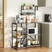 Trent Austin Design® Phaneuf 35.43" Baker's Rack w/ Microwave Compatibility & Power Outlet Wood/Metal in Brown | Wayfair