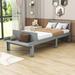 Latitude Run® Platform Bed w/ Headboard & Footboard Bench Wood in Gray | 31 H x 42 W x 93 D in | Wayfair 33BCB9C621D54D3AB10BDE1E00E59943
