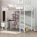 Mason & Marbles Alisi Full Metal Loft Bed w/ Built-in Desk & Shelves in White | 71 H x 57 W x 79 D in | Wayfair BFE12505D69147678EE95153B1EB0E0C