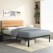 Zinus Sonoma Metal & Wood Platform Bed Metal in Brown | Full | Wayfair WF-HBPBA-14F