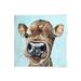 Winston Porter Fun Close Up Cow Face Wall Plaque Art By Jen Seeley in Blue | 12 H x 12 W x 0.5 D in | Wayfair D5C1293703604EDD980155CF2B73EC42