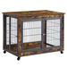 Tucker Murphy Pet™ 38.58" W X 25.2" D X 27.17" H Furniture Dog Cage Crate w/ Double Doors, Wooden Dog Cage, Side Cabinet Dog Cage Metal | Wayfair