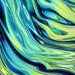 Wrought Studio™ Dylen Iridescent Wavy Glass On Canvas by Wacomka Graphic Art Canvas in Blue/Green | 12 H x 12 W x 1.25 D in | Wayfair