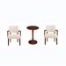 Latitude Run® 15.55 L x 15.55 W Dining Set Wood/Upholstered in Brown | 21.25 H x 15.55 W x 15.55 D in | Wayfair 3798FE01C58B40DC8F12F0231CD81B93