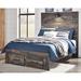 Signature Design by Ashley Drea Low Profile Storage Standard Bed Wood in Brown | 60.67 H x 59.5 W x 83.5 D in | Wayfair B211B47