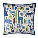 Indigo Safari Hessle Animal Cotton Throw Pillow Polyester/Polyfill/Cotton in Blue | 18 H x 18 W x 4 D in | Wayfair 39506C87B27C4F549254000ABDDE06E4