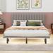 Ivy Bronx Queen Size Bed Upholstered/Velvet, Wood in Gray | 40.9 H x 62.2 W x 81.7 D in | Wayfair AF25EF365D414C059EC051A43A194247