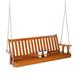 Lark Manor™ Ambrie 2 Person Solid Wood Porch Swing w/ 2 Cup Holders Wood/Solid Wood in Brown | Wayfair E95323FEC2A449E8A789D0C0EC17D22C