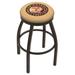 Holland Bar Stool NCAA 30" Swivel Bar Stool Upholstered/Metal in Blue/Black | Wayfair L8B2B30Indn-HD